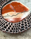 Oxidized Copper Wire Woven Red River Jasper Pendant necklace