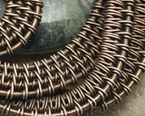 Handmade Oxidized Copper Wire Woven Kambaba Jasper Pendant Necklace