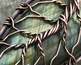 Artisan Oxidized Copper Wire Woven Marquis Labradorite Tree Of Life Pendant Jewelry