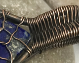 Oxidized Copper Wire Woven & Lapis Tree Of Life Pendant